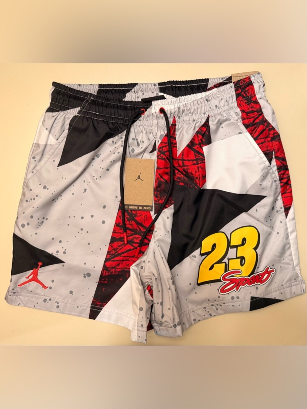 Jordan Men's Athletic Shorts - Gray, Black & Red Accents(brand new)